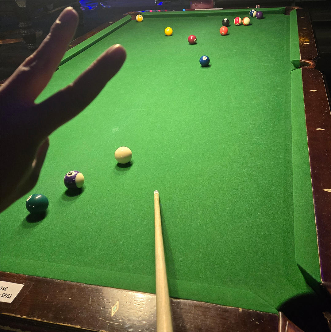 picture of me playing pool